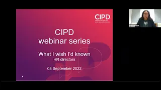 CIPD webinar: What I Wish I'd Known - HR directors