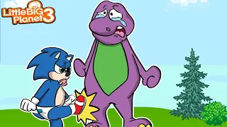 Baby Sonic vs Barney | LittleBigPlanet 3