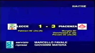 SERIE A 1997/1998: LECCE - PIACENZA 1-3