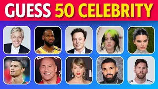 Guess The Celebrity in 3 Seconds | 50 Most Famous People in The World