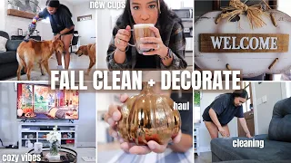 Fall Clean and Decorate with me 2022 | Fall decor haul | clean and decorate for fall *speed clean*