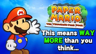 The Paper Mario Thousand Year Door Remake is SO HUGE