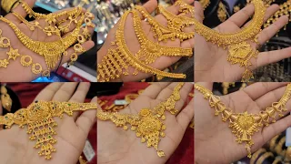 Latest  necklace design with weight ll Light weight gold necklace ll Gold Necklace design new ll