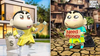 Shinchan Met His Rich Twin Brother In GTA 5 (Full Movie)