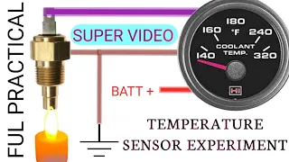 temperature sensor experiment. engine coolent temperature sensor wiring.temperature meater.voltage