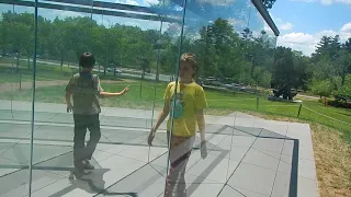 glass maze at Nelson Atkins Museum