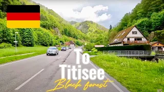 Driving in Germany in May 2023 in the Black Forest from Kirchzarten to Titisee