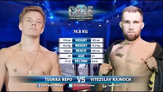 CAGE 40 Tuukka Repo vs Vitezslav Rajnoch Full Fight MMA