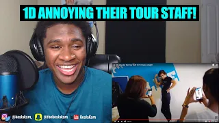Reacting To 1D annoying their tour staff for 5 minutes straight!