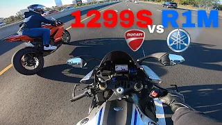 Yamaha R1M vs Ducati Panigale 1299s