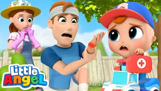 Daddy Got a Boo Boo | Little Angel Kids Songs & Nursery Rhymes