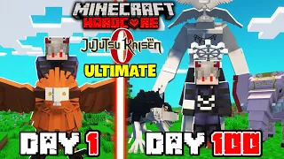 2 CÁ TÓM TẮT 100 NGÀY JUJUTSU KAISEN ULTIMATE TRONG MINECRAFT SIÊU KHÓ