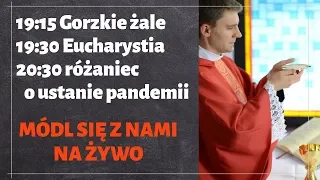 Niedziela 29.03 Na żywo Gorzkie żale + Eucharystia + Różaniec o ustanie pandemii ☣ koronawirusa ☣