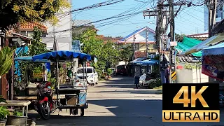 Pattaya 4K Walk. Back alley soi Around PattayaKlang.