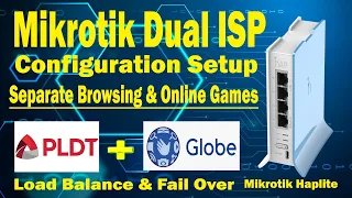 Mikrotik Dual ISP Configuration Separate Browsing and Online Games Easy Setup Tagalog