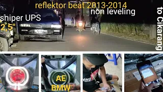 reflektor beat 2013-2014 sniper UPS non leveling sinar otomotif