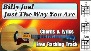 🎸 Just The Way You Are - Billy Joel - Cover - Free Backing Track -Chords and Lyrics #shorts