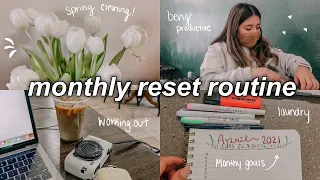 MY MONTHLY RESET ROUTINE! (cleaning, organizing, + preparing)