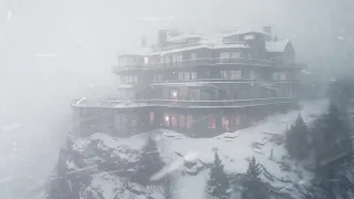 Heavy Snowstorm Hits Mountain Resort ┇Blizzard Sounds for Sleeping┇Howling Wind & White Noise