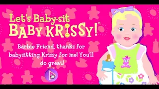 old barbie website game: let's baby-sit baby krissy