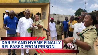 (WATCH) Jolly Nyame, Joshua Dariye Released From Correctional Centre