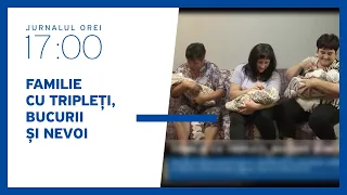 Soții Dinu din orașul Bălți aveau deja o fată, iar acum două luni familia lor s-a mărit cu 3 copii