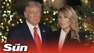 Donald and Melania Trump praise frontline workers and Covid scientists in Christmas message