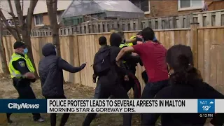 Protest leads to several arrests in Malton Saturday