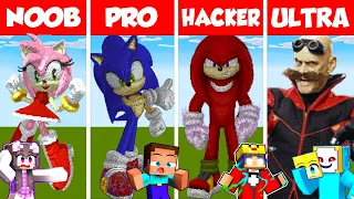 Minecraft NOOB vs PRO vs HACKER: SICHERSTER SONIC BAU CHALLENGE ⛏