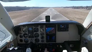 Crosswind Landing at Erie in the Beech Bonanza