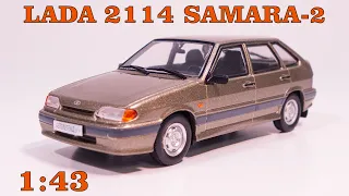 ЛАДА САМАРА 2114 1:43 / ОБЗОР / Автолегенды. Новая эпоха №27 / DeAgostini