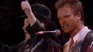 The Police W Bono  LIVE "Invisible Sun"   6/ 15 /1986   Giants Stadium