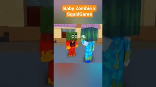 Baby Zombie x Squid Game Do l Fire and Ice. Monster School - Minecraft Animation #minecraft #shorts