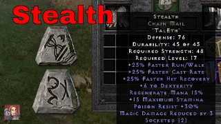 Diablo II Resurrected Rune Words - Stealth (Tal Eth)