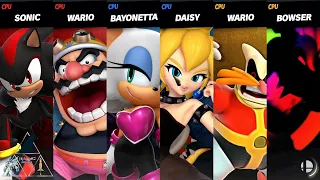 Shadow and Wario vs Rouge and Bowsette vs Robotnik and Bowser