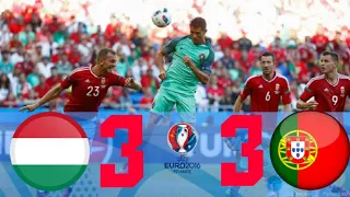 Hungary vs Portugal (3-3) Euro 2016 highlights