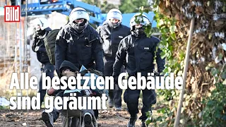 Lützerath nach der Demo: Polizei holt letzte Aktivisten vom Baum