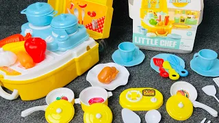 8 Minutes Satisfying with Unboxing Cute Yellow Kitchen Playset Collection ASMR | Review Toys