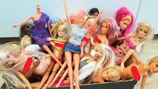 WHAT HAPPENED to MY collection of BARBIE DOLLS Transformation life Hacks for old Barbie dolls LOL
