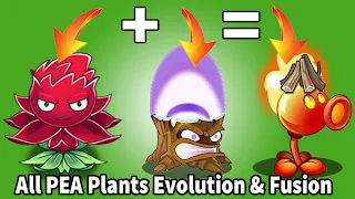 PvZ 2 Discovery - All PEAS Plants Evolution & Fusion (China & International)