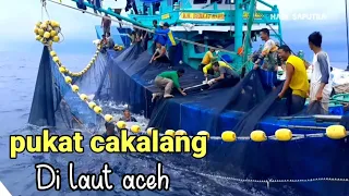 puluhan TON cakalang masuk jaring pukat...semenjak boat KM berkat baro laut Aceh