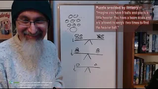 ASMR Math Puzzle: Finding the Heavy Ball Using a Balancing Scale, Live Stream