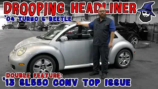 VW Drooping Headliner & Mercedes Convertible issues! CAR WIZARD shows one is easy and the other not!