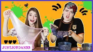 BLiNDFOLD MYSTERY SLiME MAKiNG CHALLENGE / JustJordan33