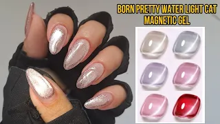 New! How to Use Water Light Cat Magnetic Gel | Born Pretty | Crystal Light Magnetic Gel Polish 2024