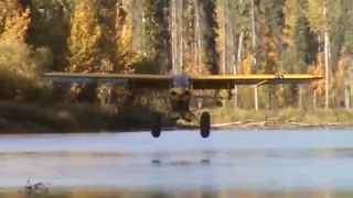 Short landing Super cub in Alaska