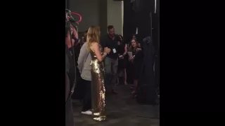 Celine Dion watching Madonna's Prince tribute Backstage #BBMAs