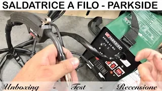 flux cored Wire welder review. parkside. PFDS 33 B3. lidl. test operation and explanation of use