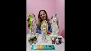 manualidad cómo pintar una virgen de guadalupe en ceramica