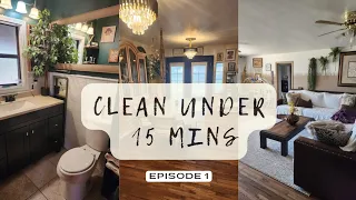 How I clean 4 rooms in under 15 mins each while being a SAHM and wife who works full time